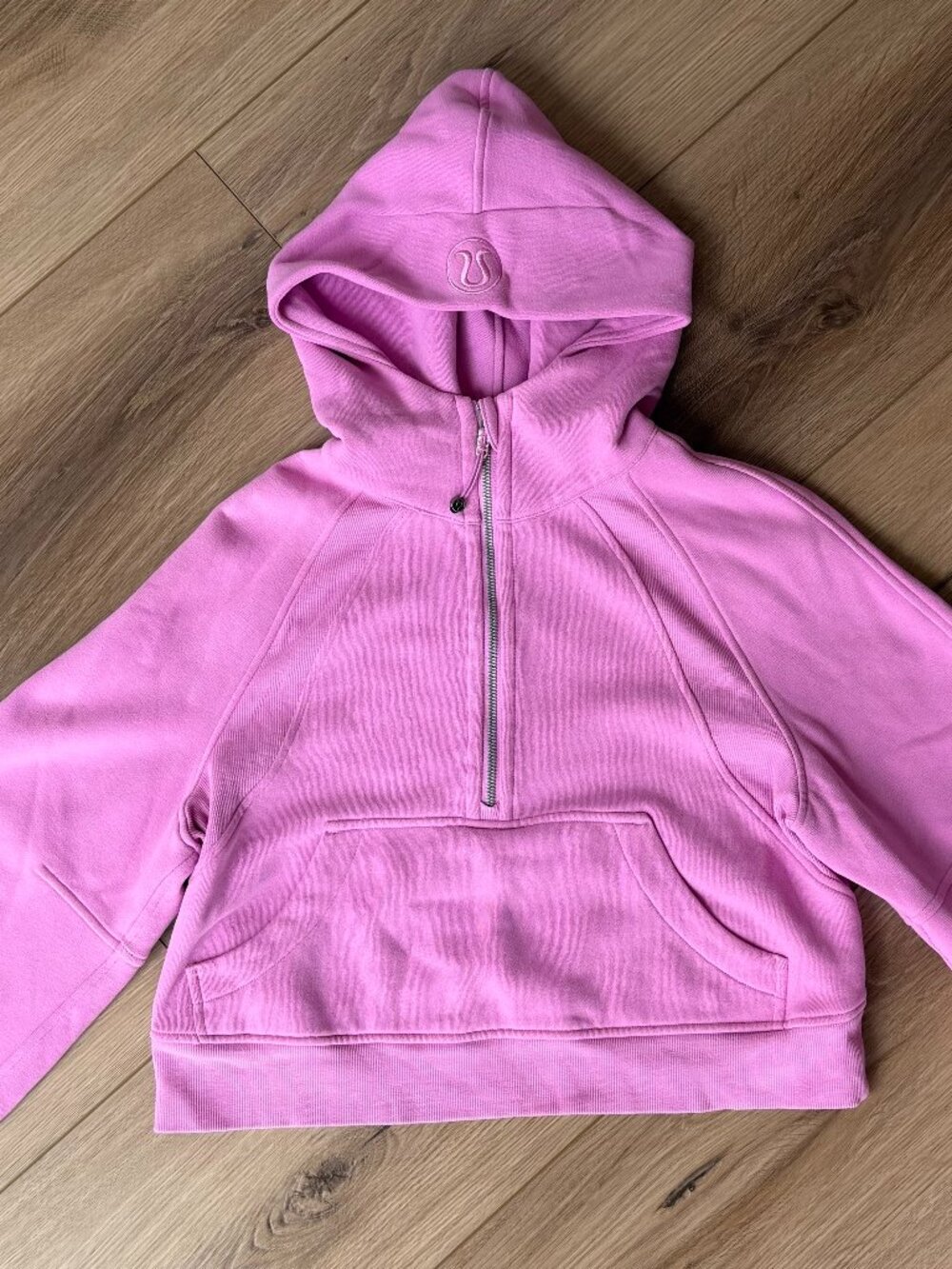 Lululemon Scuba Oversized Half-Zip Hoodie (cropped length) XS/S Velvet Dust